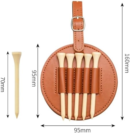 EDSG Personalized Leather Golf Tee Holder Bag Tag - Image 2