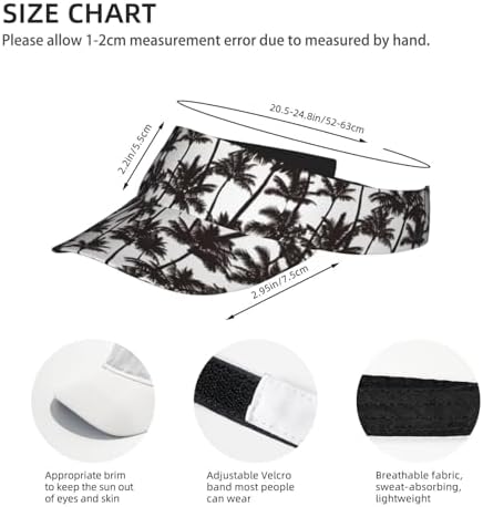 Sports Sun Visor Hats Adjustable Men Women Lightweight Packable Cooling Empty - Image 4