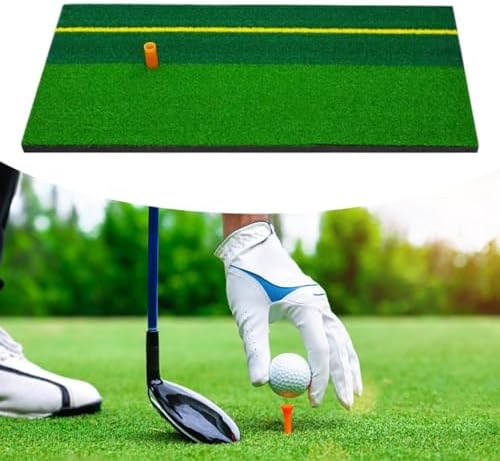 YIJU Golf Hitting Mat with Tee Versatile Portable Non Slip Putting Green Rug - Image 5