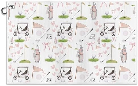 Pink Golf Towel Women by unskcalb