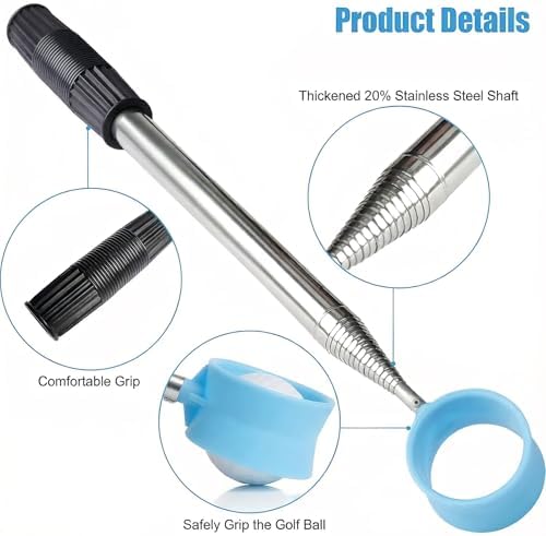 Golf Ball Retriever Telescopic 12Ft/9Ft, Press & Lock Grabber - Image 4