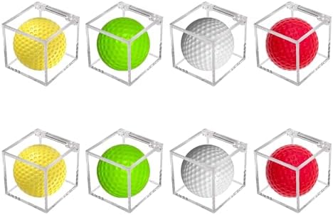 Golf Ball Display Case, UV Protected Golf Ball Display Cube, Acrylic Case Clear by VCISPOK