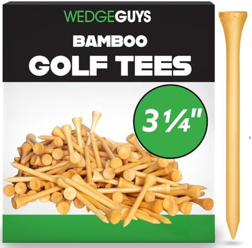 Wedge Guys Bamboo Golf Tees 2-3/4" & 3-1/4" | 100, 500 or 1000 pcs. | Extra by WedgeGuys