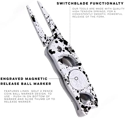 Links Golf Divot Tool with Foldable Pop-up Button & Magnetic Golf Ball Marker - Image 4