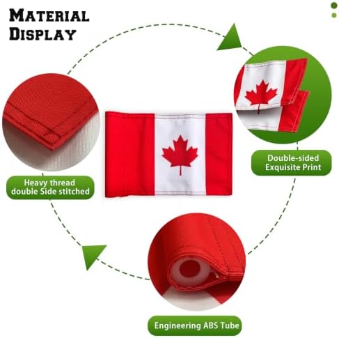 AZCOVER 2 Pack Canada Golf Flag 8x6 Inch - Image 3