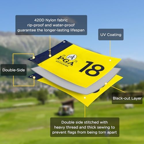 2026 PGA Embroidered Golf Flag, 14 x 20 in - Image 3