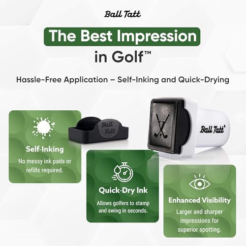 Golf Ball Stamp Personalized Monogram Initial Self-Inking Marker Quick Dry - Image 5