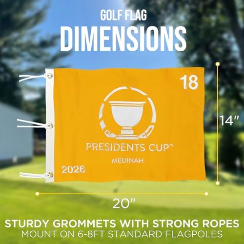 2026 Presidents Cup Embroidered Golf Flag, 14 x 20 in - Image 4