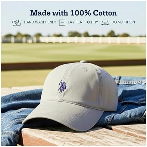 U.S. Polo Assn. Baseball Cap, 100% Cotton Adjustable Dad Hat - Image 7