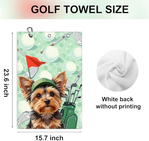 2 Pcs Yorkshire Terrier Golf Towel 16x24 Inch - Image 2