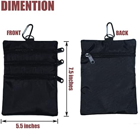 Golf valuables pouch, zipper golf ball bag - Image 2