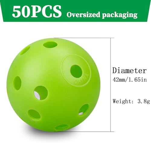 KOFULL Practice Golf Balls, 50 Pack Plastic Golf Balls - Image 2