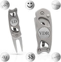 Personalized Switchblade Stainless Golf Divot Repair Tool & 2 Ball Markers by IndianaMetalCraft