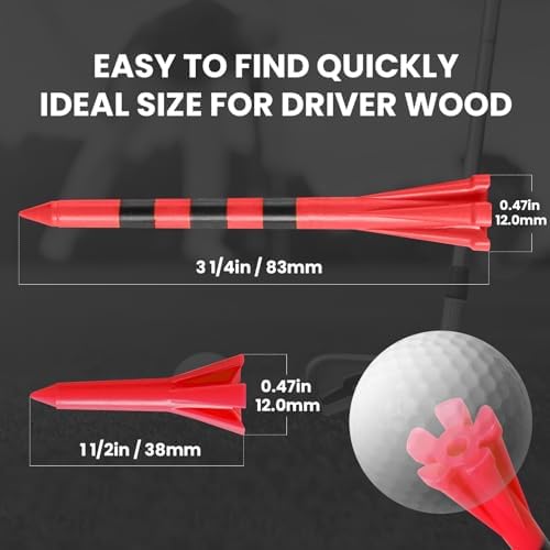 Amy Sport Unbreakable Plastic Golf Tees Long and Short Set - Image 2