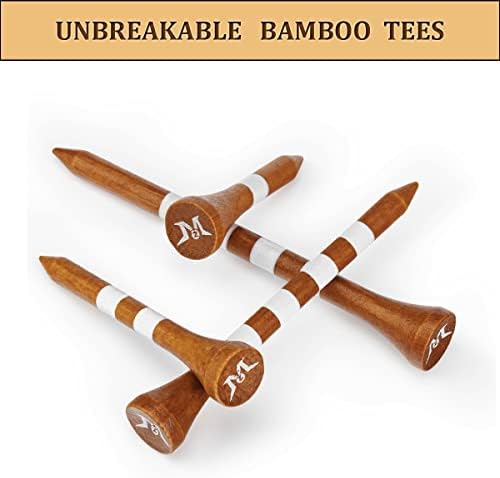 MAZEL Natural Wood/Bamboo Golf Tees 2 3/4 Inch & 3 1/4 Inch, Pack 50 or 120 - Image 4