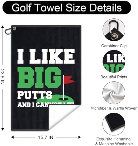 I Like Big Put and I Cannot Lie Funny Sports Golf Towel - Image 2