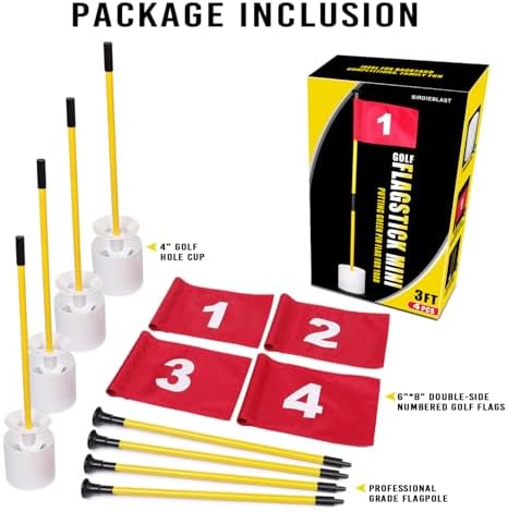 2 or 4 Set 3Ft Golf Flagstick Mini Putting Green Pin Flag - Image 7