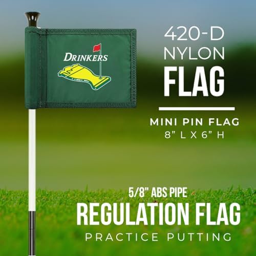 Golf Flag 8x6 Inch – 420D Nylon Double-Sided Mini Pin Flag - Image 3