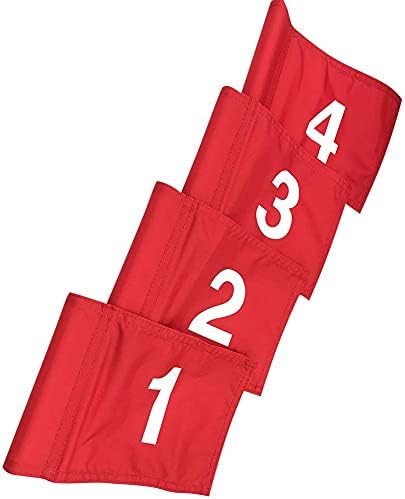Numbered Solid Golf Flag with Tube Inserted, 8” L x 6”H Mini Putting Green Flags - Image 4
