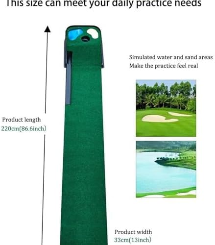 Indoor and Outdoor Golf Practice Putting Green, Portable Home Office Golf - Image 5
