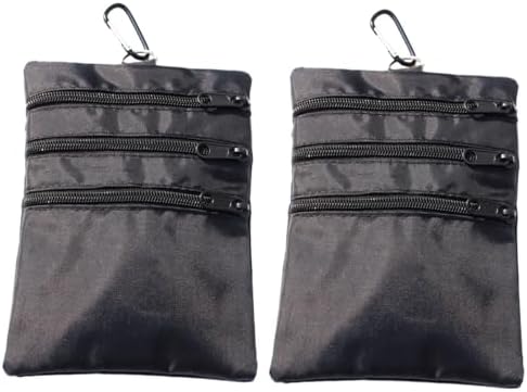 Golf valuables pouch, zipper golf ball bag by hapheal