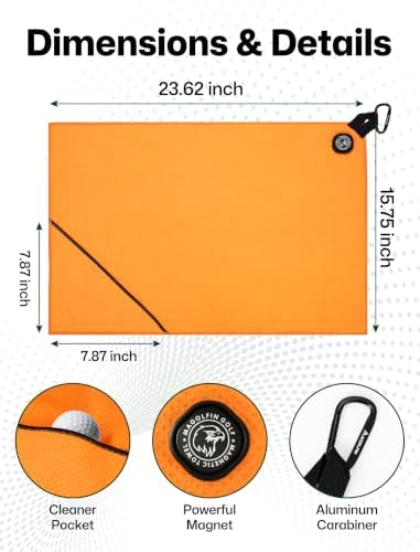 Magnetic Golf Towel 23.6"x15.7" Large Size - Image 6