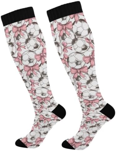 White Baseballs Stitching Compression Sock by Unknown