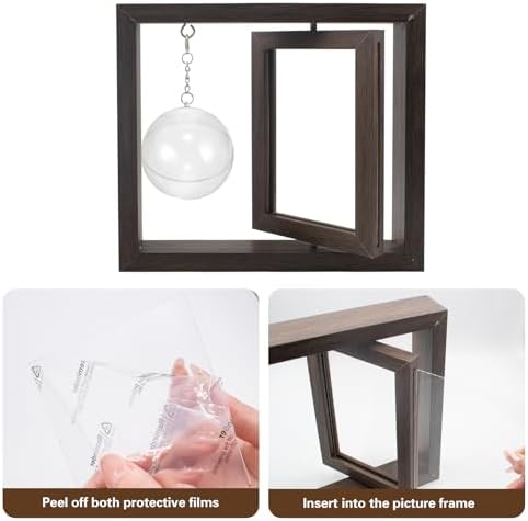 Golfball Display Frame Including Round Golfball Display Box and 4x6 Rotatable - Image 4