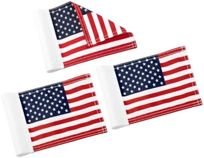 KINGTOP USA Mini Golf Flags, 6 x 8 in, Double-Sided, 3 Pack by KingtopGolf