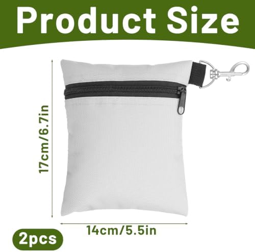 2 Pcs Golf Tee Bag, 6.7 × 5.5 Inch Nylon Zipper Golf Tee Pouch - Image 2