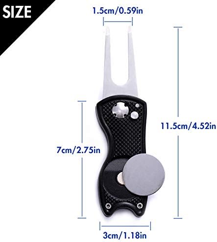 2 Pack Metal Foldable Golf Divot Tool - Image 2
