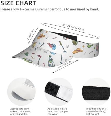 Sports Sun Visor Hats Adjustable Men Women Lightweight Packable Cooling Empty - Image 4