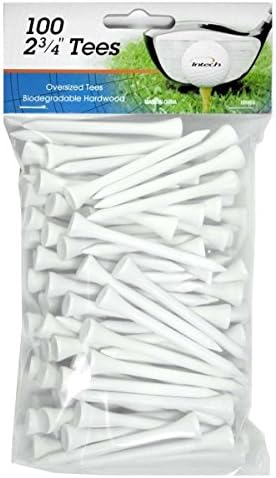 Intech 2-3/4 Inch Wooden Golf Tees, 100 and 500 Pack by Intech