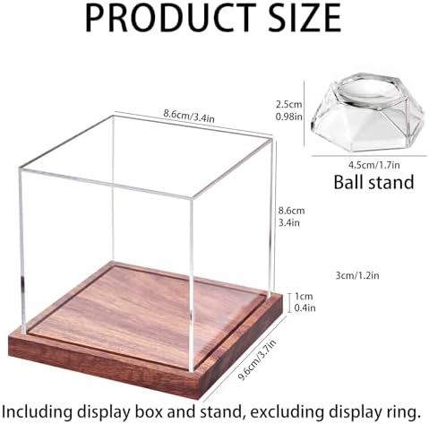 LITY Golf Ball Display Case, No Assembly Required Clear Cube - Image 2