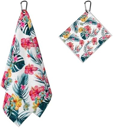 Tropical Floral Golf Towel 2 Packs - Image 2