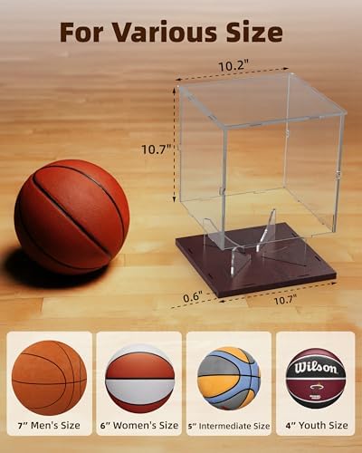 Fitense Full Size Acrylic Basketball Display Case - Image 4
