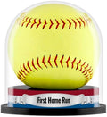 First Home Run Softball Display Case, Trophy Holder, Custom Label by Balldome