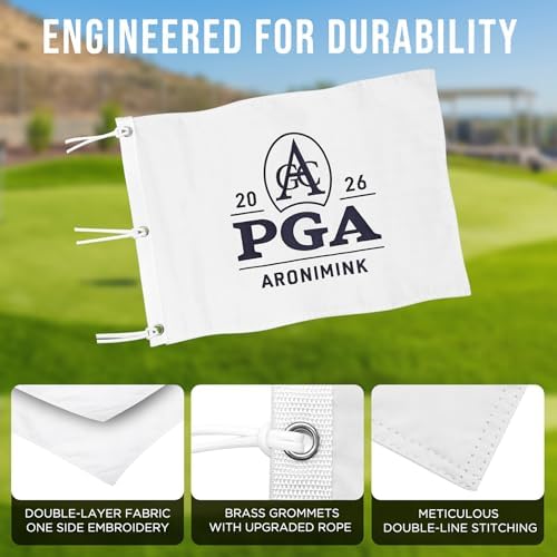 2026 PGA Embroidered Golf Flag, 14 x 20 in - Image 5