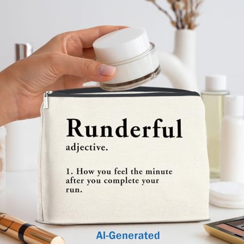 YeleY Runner Gift Makeup Bag for Women, Funny Running Quote Cosmetic Pouch - Image 6