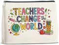 Teacher Gift Makeup Bag, Teacher Appreciation Cosmetic Pouch by YeleY