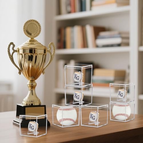 Championship Ring Display Case 20pcs Clear Acrylic Plastic Baseball Display - Image 4