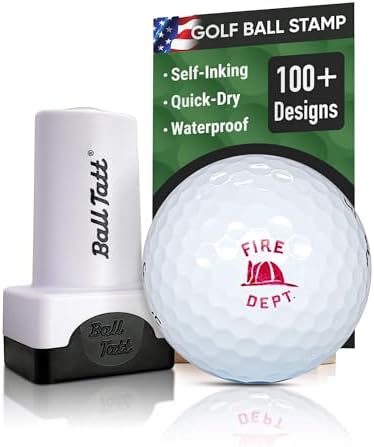 Fire Dept. Golf Ball Stamp, Golf Ball Stamper, Self-Inking Golf Ball Stamp by BallTatt