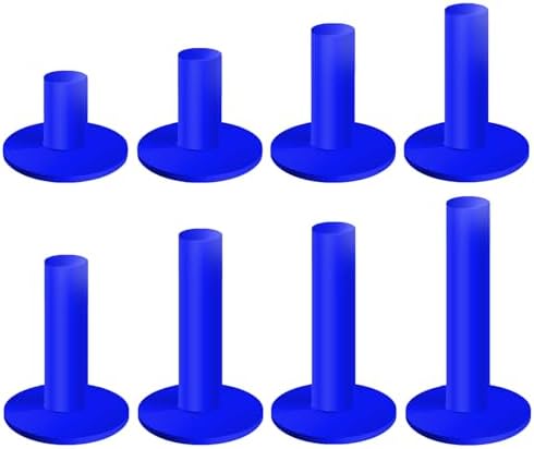 8 Pcs Rubber Golf Tees for Mats, Driving Range & Simulator Use by Solvora