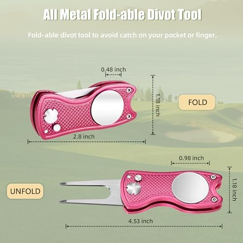 Mile High Life Golf Divot Repair Tool, All Metal Foldable Divot Tool - Image 4