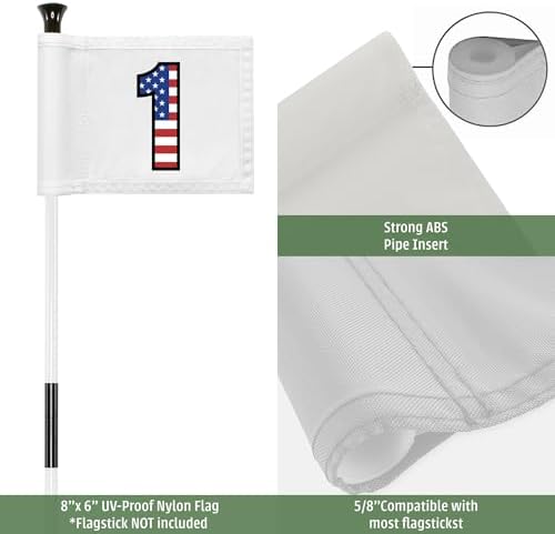 Golf Flag 8x6 Inch – 420D Nylon Double-Sided Mini Pin Flag - Image 7