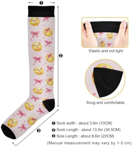 White Baseballs Stitching Compression Sock - Image 5