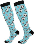 White Baseballs Stitching Compression Sock by Unknown