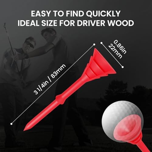FINGER TEN Unbreakable Golf Tees Plastic 3 1/4 inch 50/100 Pack - Image 5