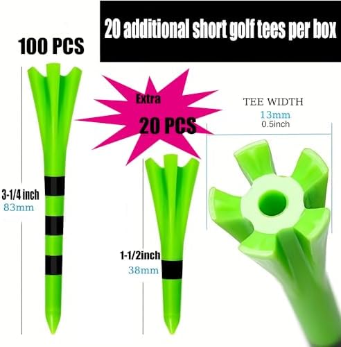 SWINGTEK 120 Pack Golf Tees, Mixed Color - Image 2