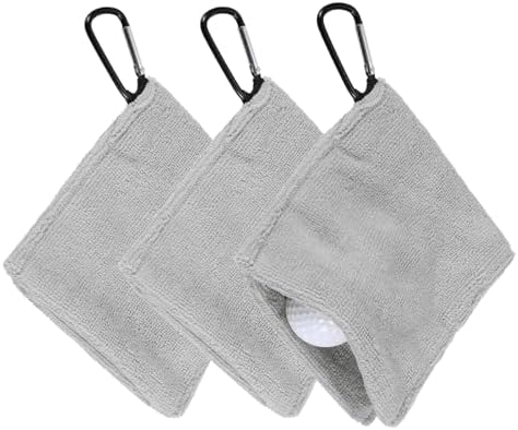 3Pcs Golf Ball Towel 5.5"x5.5" by YELARXI